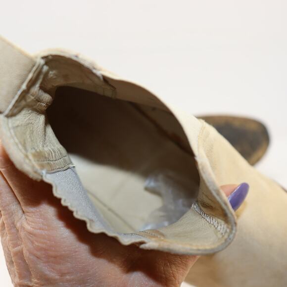 Marc Wenn Suede Chelsea Boots Beige Tan Crepe Sole EU 42 US 9 - Picture 7 of 8